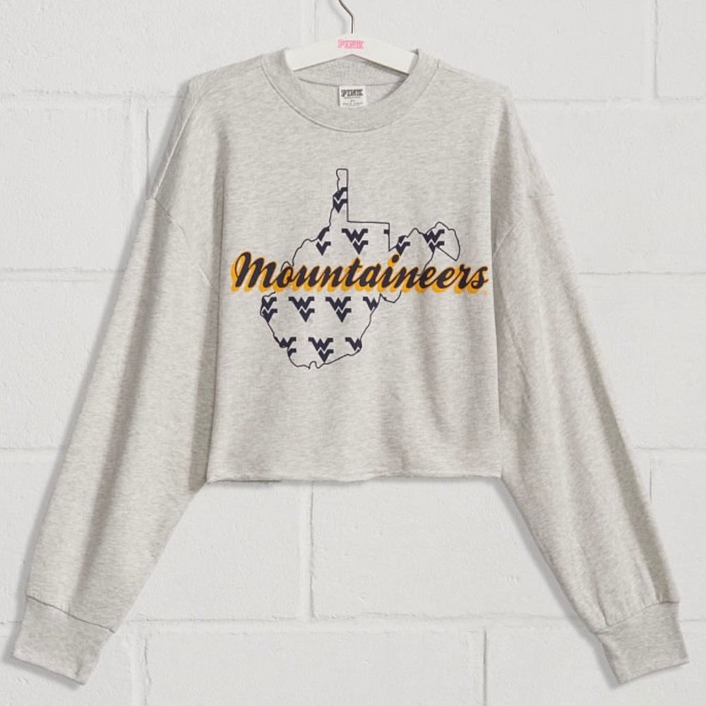 West Virginia VS PINK CROPPED CREW